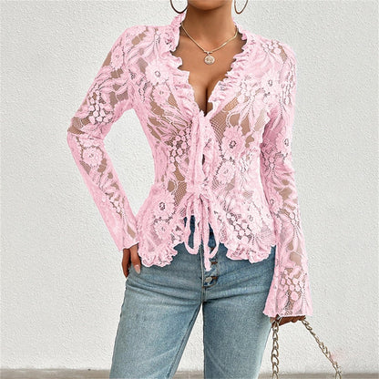Blusa Frontal con Lazo Helado