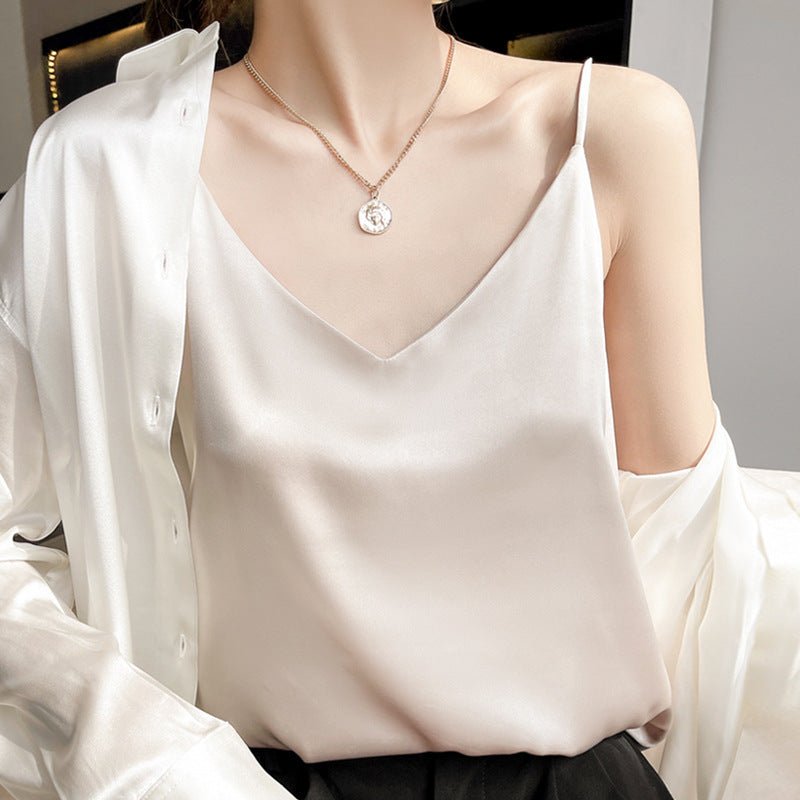 Top tipo cami de lujo con tirantes ajustables
