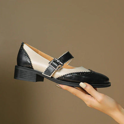 Vintage Brogue Strap Everyday Shoes