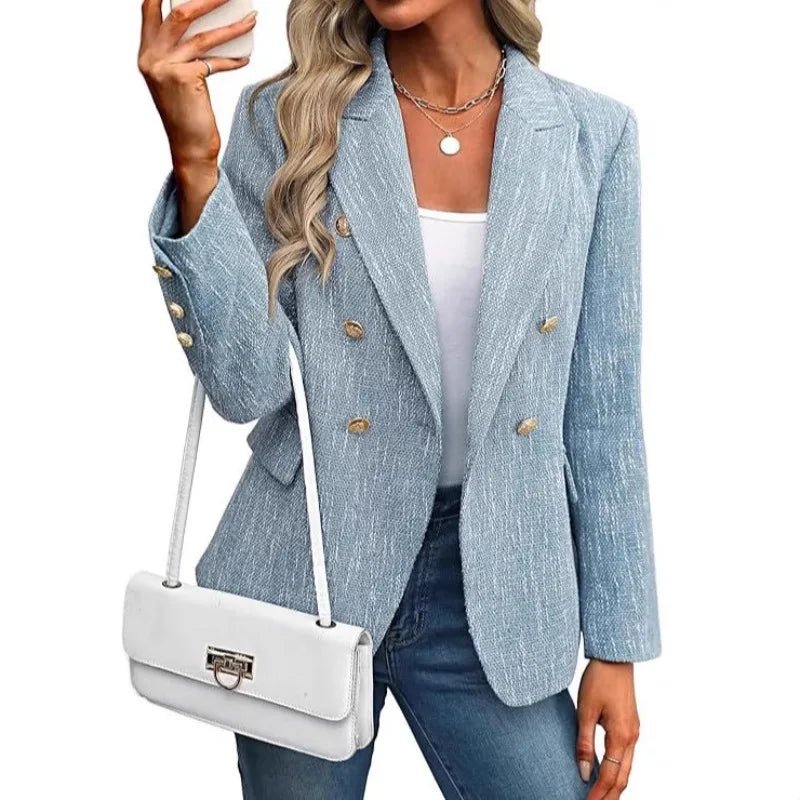 Sleek Blazer Double Breasted