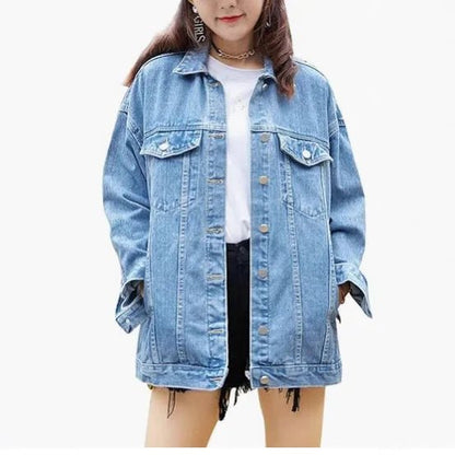 Oversized Vintage Denim Street Jacket