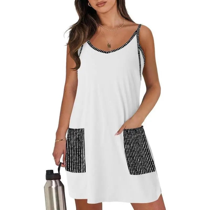 Gestreiftes Baumwoll-Minikleid