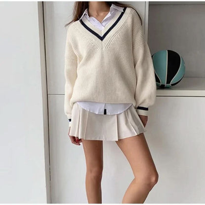 Kaia | Women's V-Neck Winter Knit Jumper