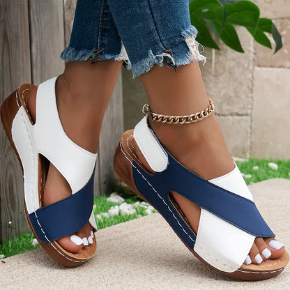 Lightweight Peep Toe Wedge Sandals