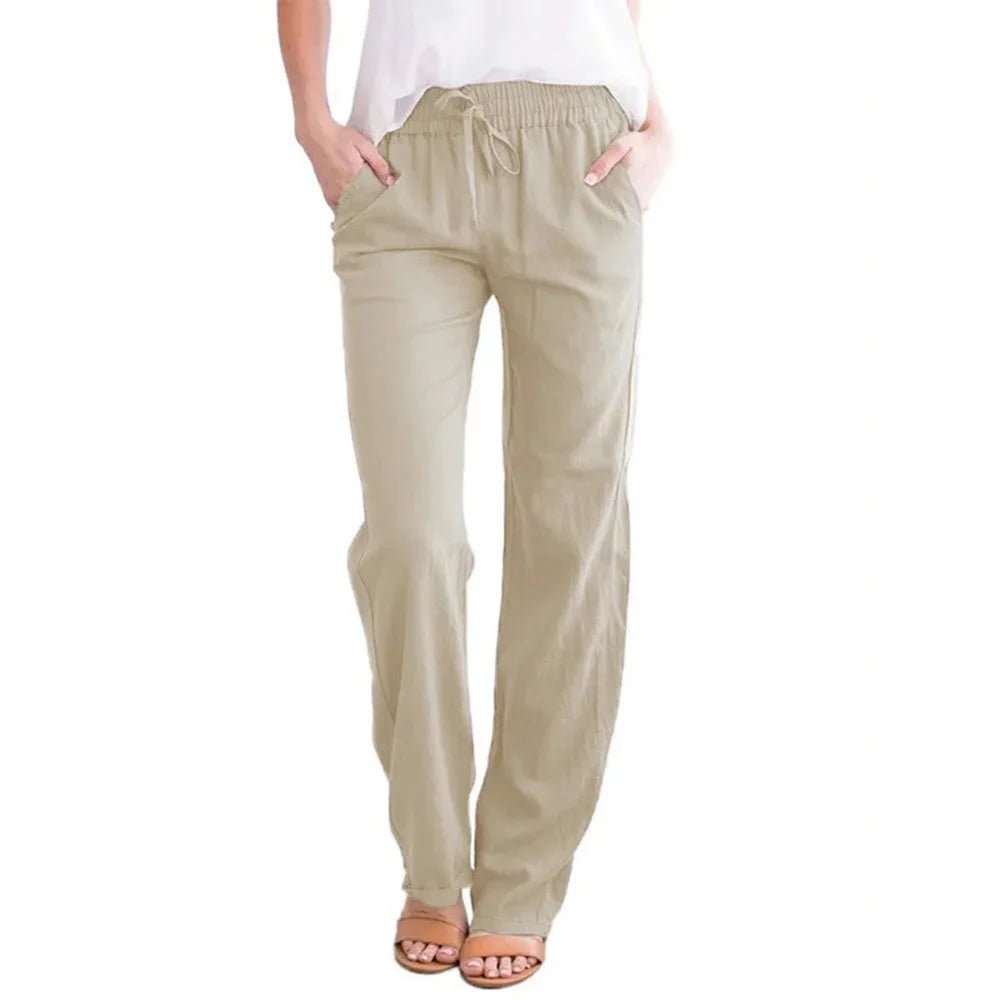 Airy Cotton Linen Drawstring Pants