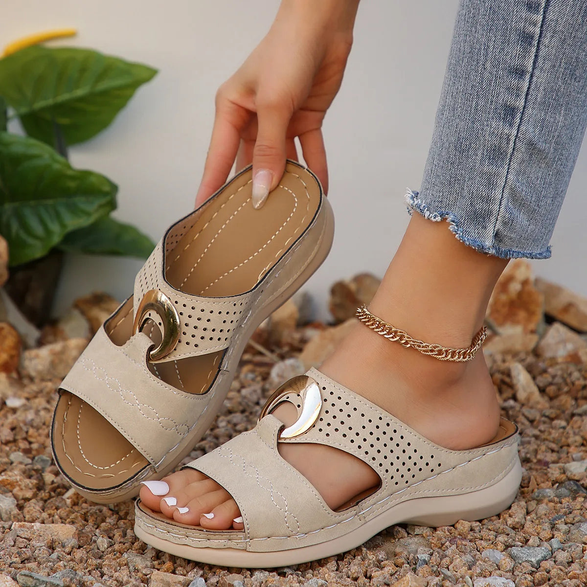Orthopedic Platform Flip Flop Sandals