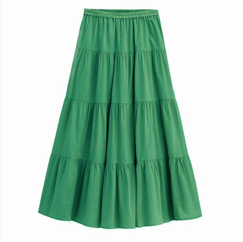 Soft Layered Flowy Maxi Skirt