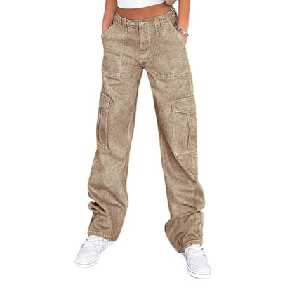 Edgy Cargo Wide Leg Pants