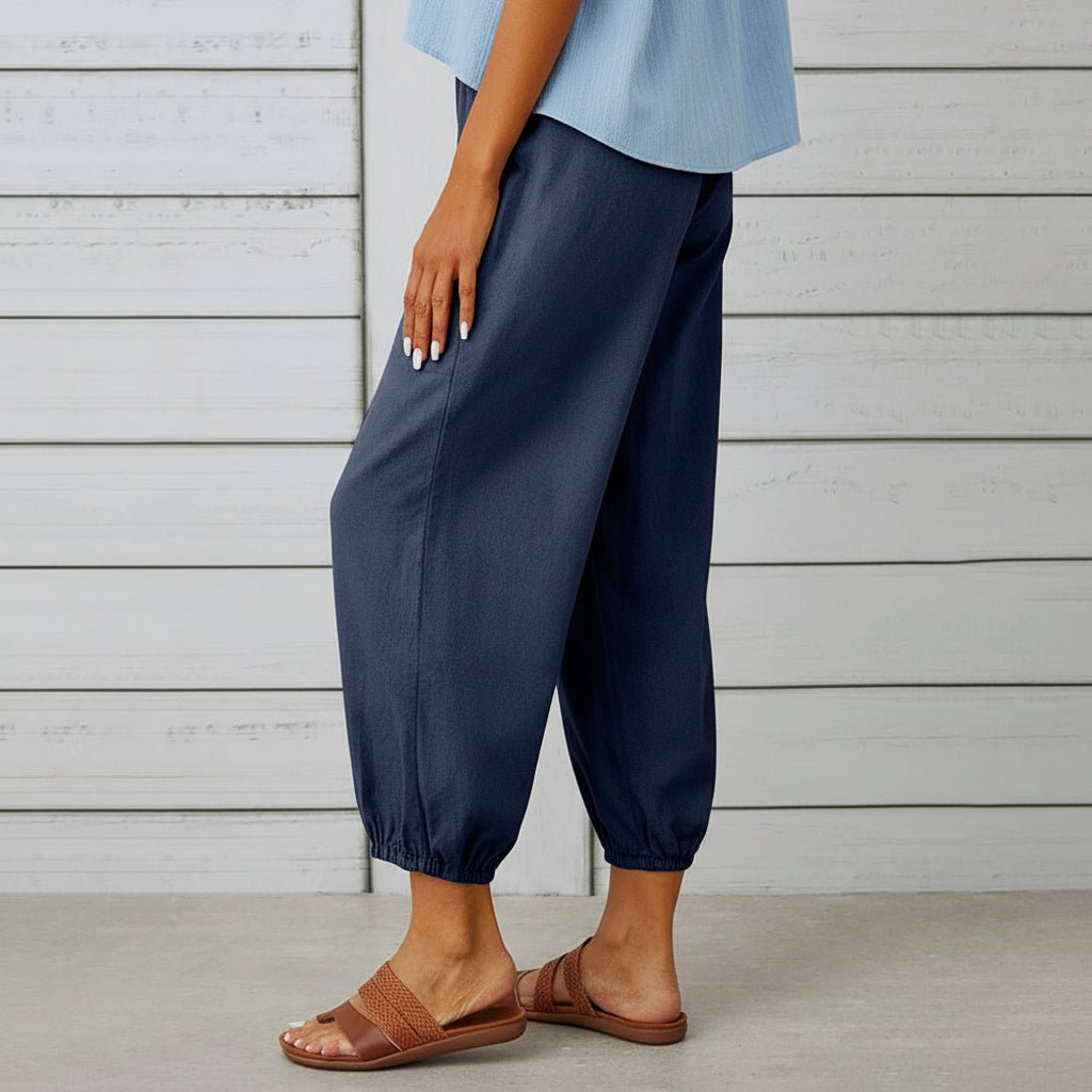 Waist Straight Casual Trousers
