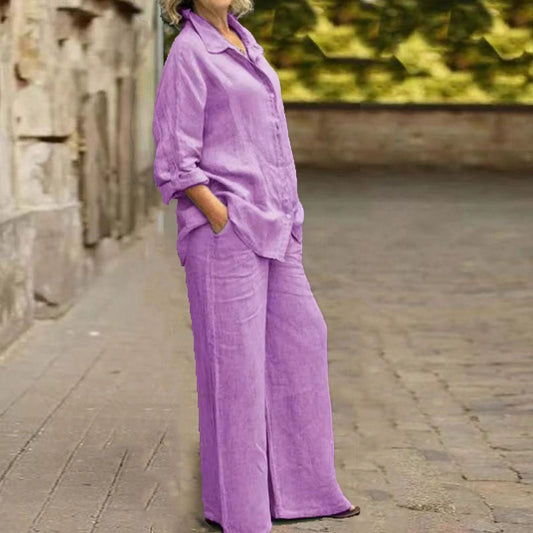 Long Sleeve Wide Leg Trouser Sets
