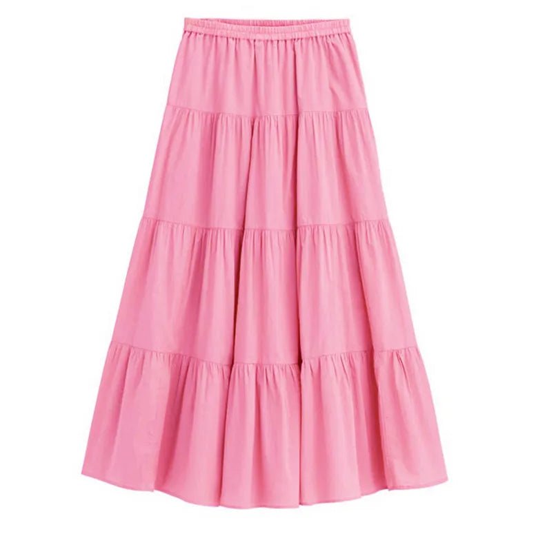 Soft Layered Flowy Maxi Skirt