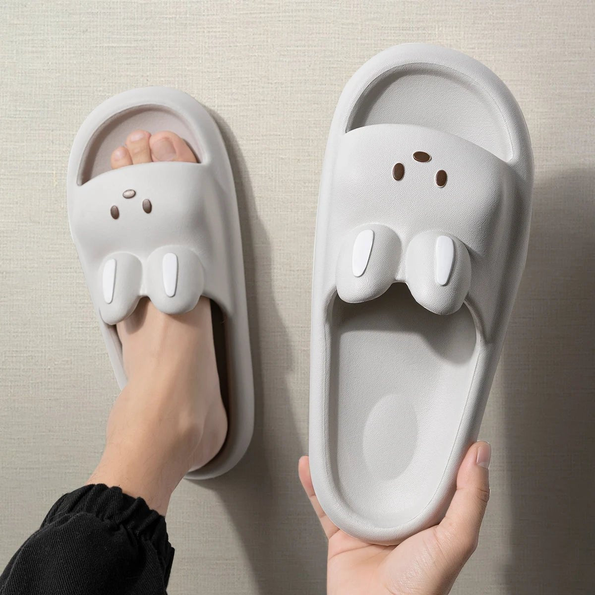 Pillow Rabbit Slippers Indoor House Slides