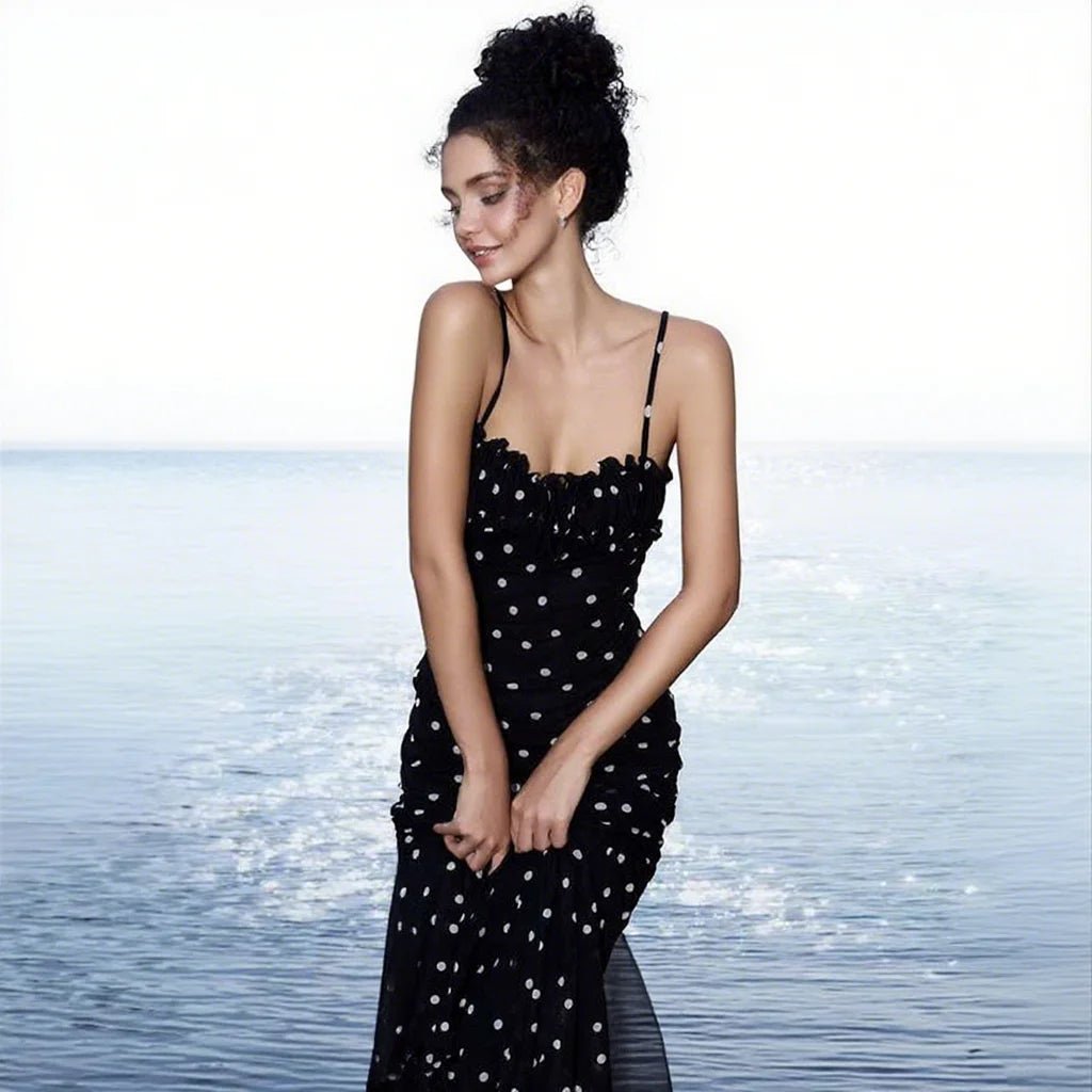Patterned Maxi Dress Backless