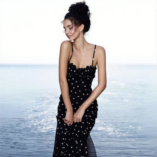 Patterned Maxi Dress Backless