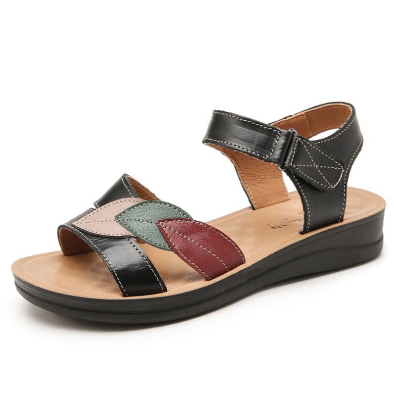 Adjustable Hook Loop Wedge Sandals