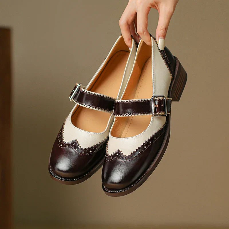 Vintage Brogue Strap Everyday Shoes