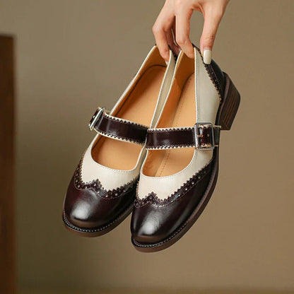 Vintage Brogue Strap Everyday Shoes