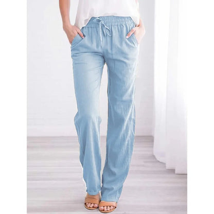 Airy Cotton Linen Drawstring Pants