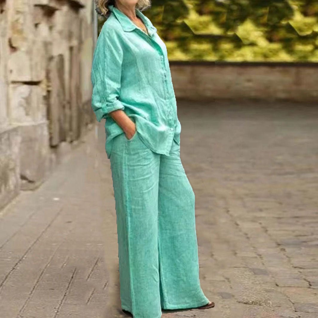 Long Sleeve Wide Leg Trouser Sets