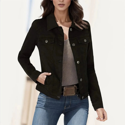 Sleek Denim Jacket Button Down