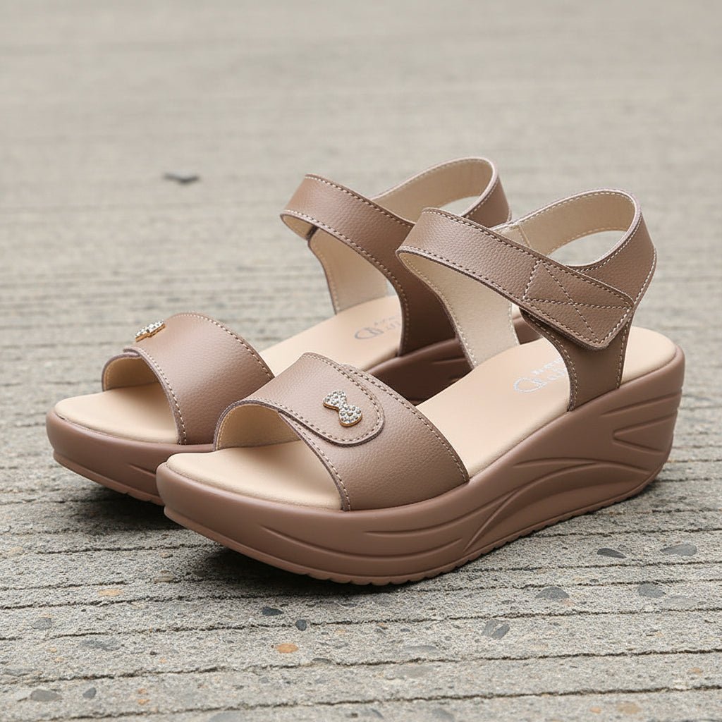 Platform Ankle Strap Walking Sandals