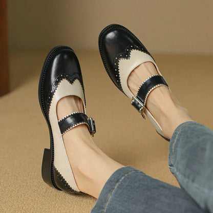 Vintage Brogue Strap Everyday Shoes