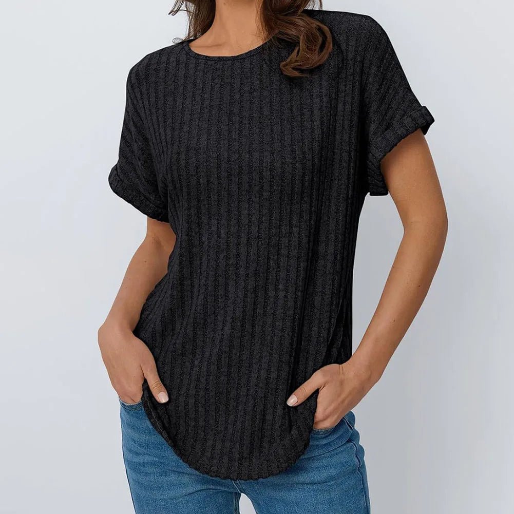 Soft Knit Top Crew Neck