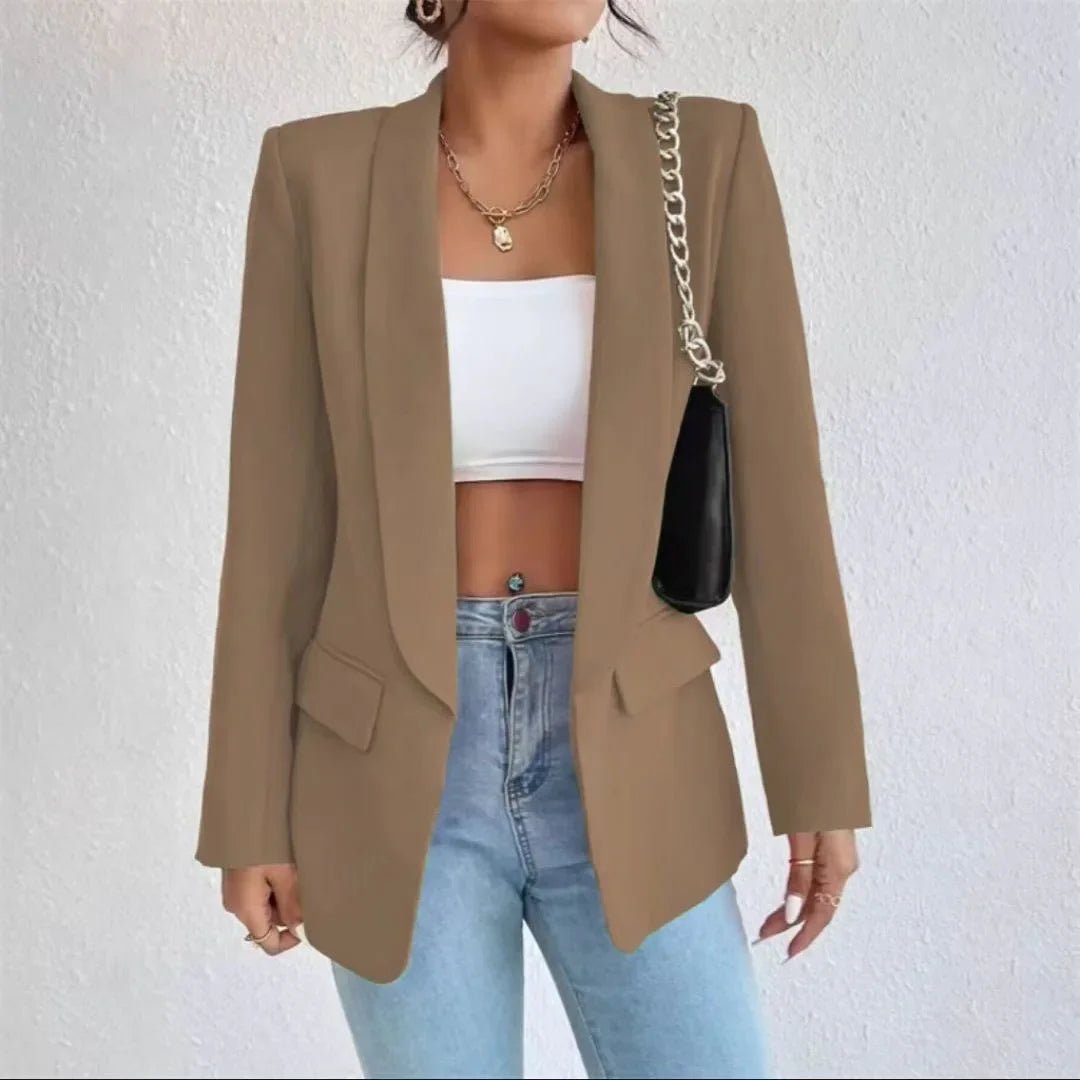 Polished Polyester Blazer