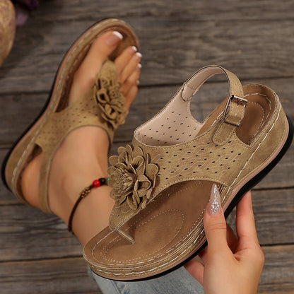 Floral Platform Sandals