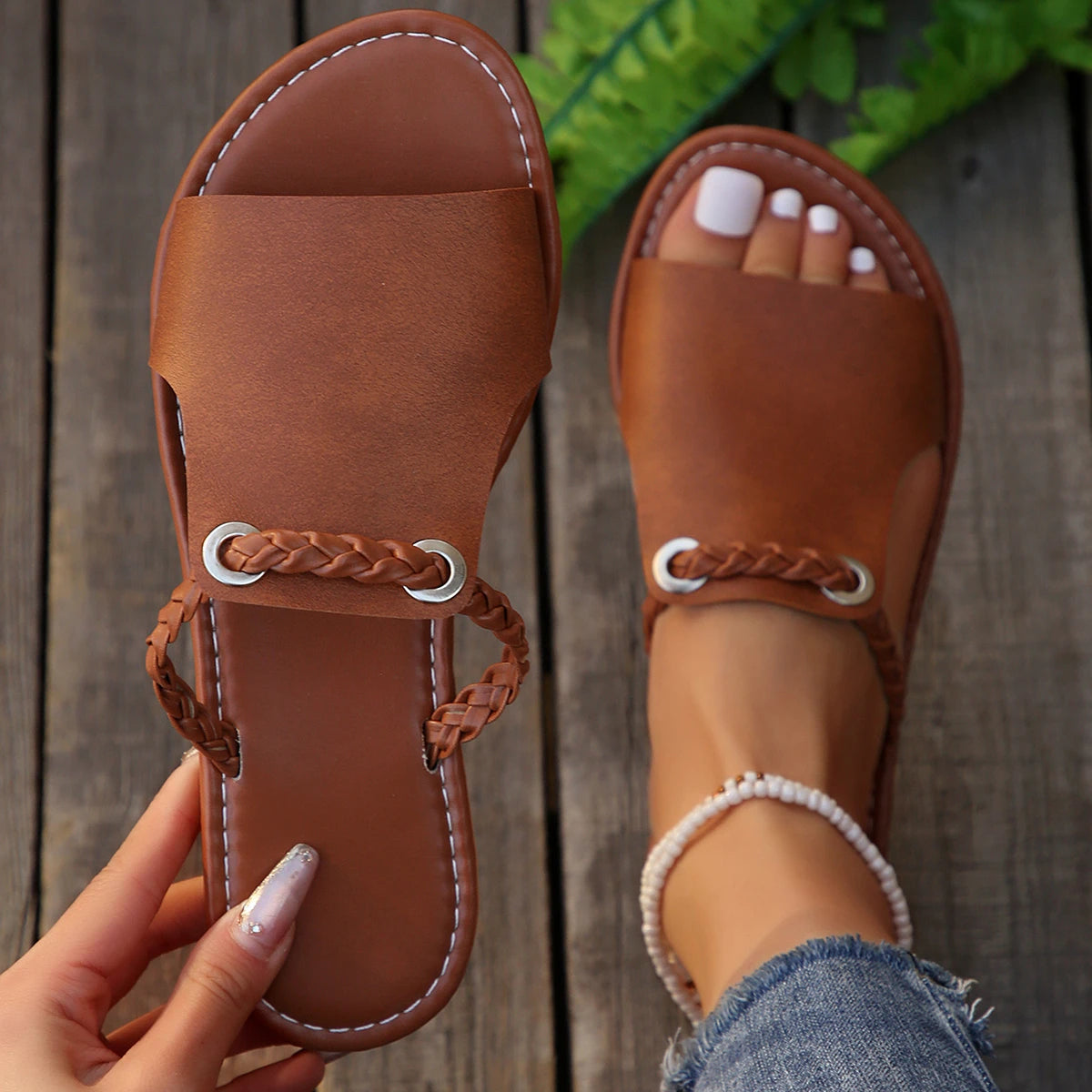 Leather Comfort Flip Flop Sandals