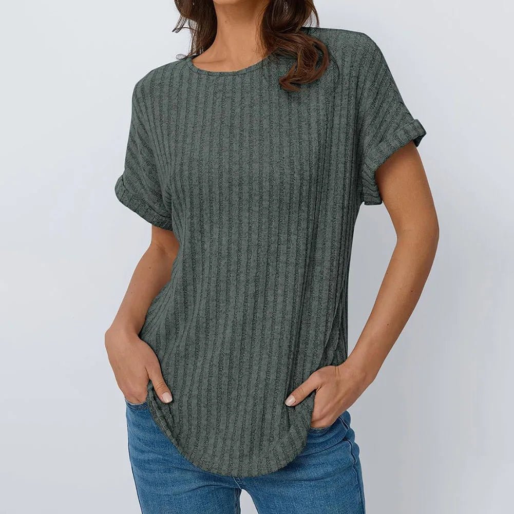 Soft Knit Top Crew Neck