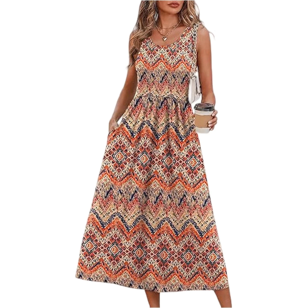 Retro Floral Loose Maxi Sundress