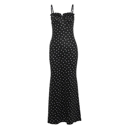Patterned Maxi Dress Backless