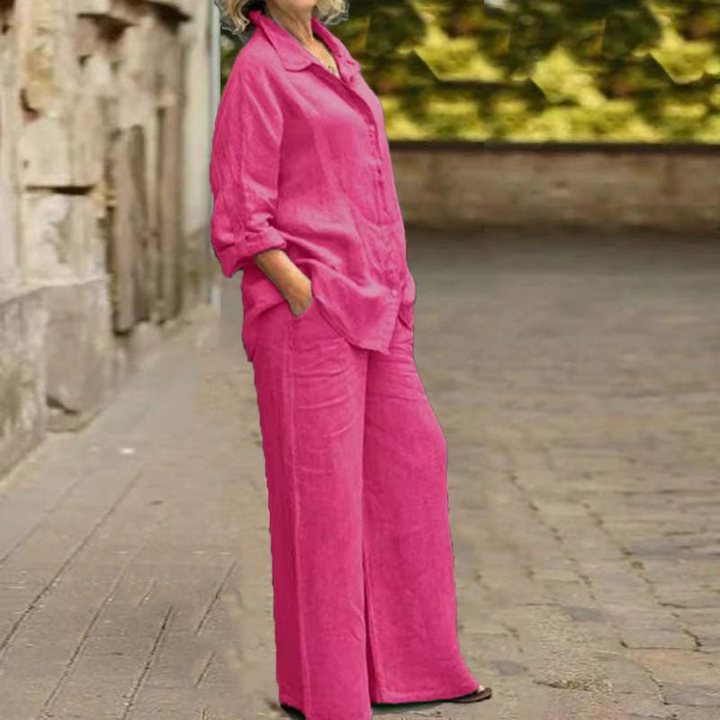 Long Sleeve Wide Leg Trouser Sets