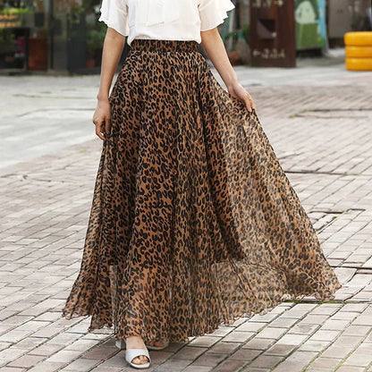 Airy Chiffon Floral Maxi Skirt