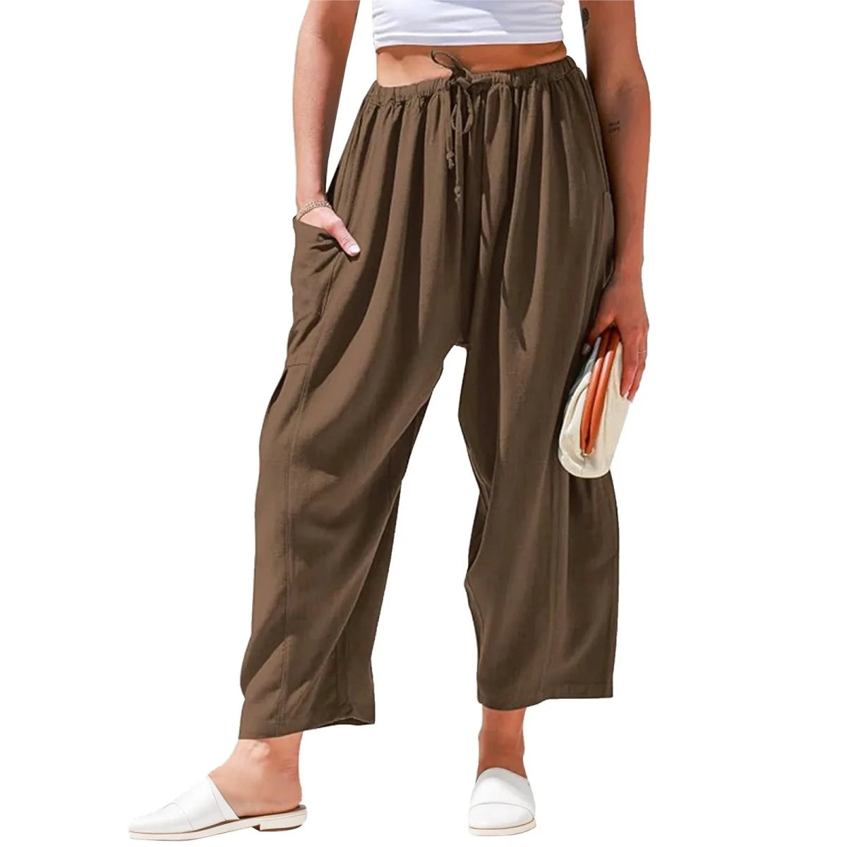 Breathable Linen Wide Leg Pants