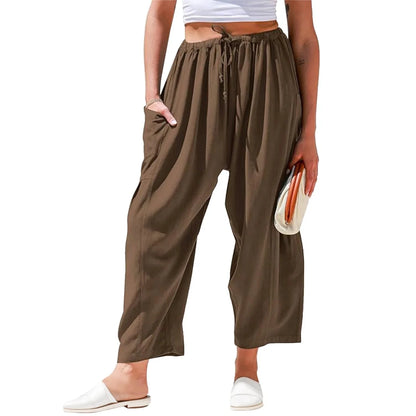 Breathable Linen Wide Leg Pants