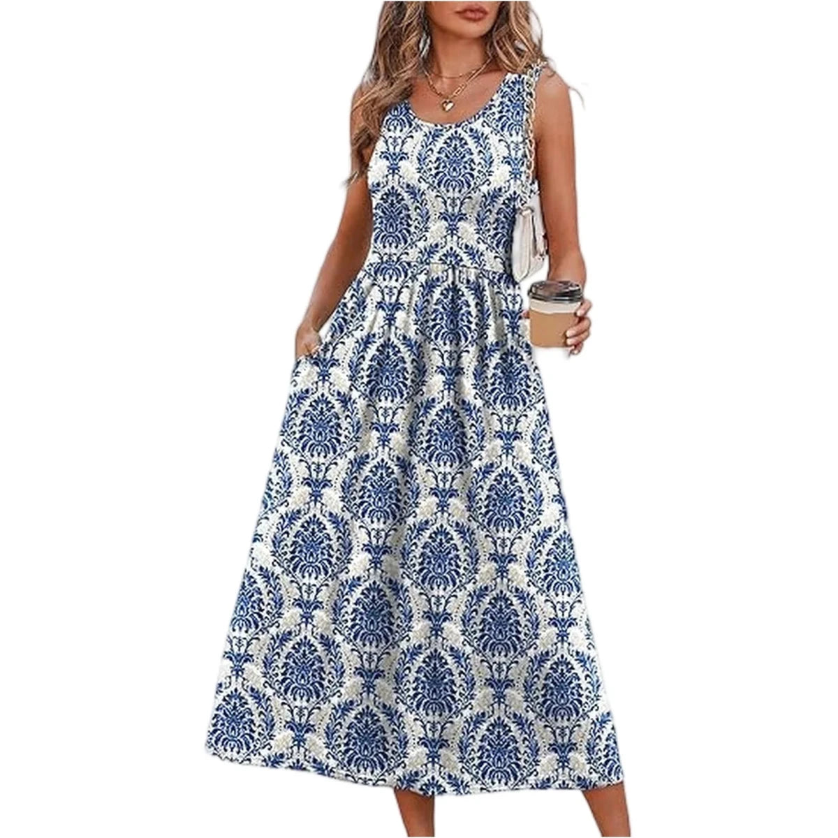 Retro Floral Loose Maxi Sundress