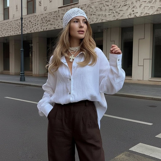 Vintage Style Collar Blouse Tops