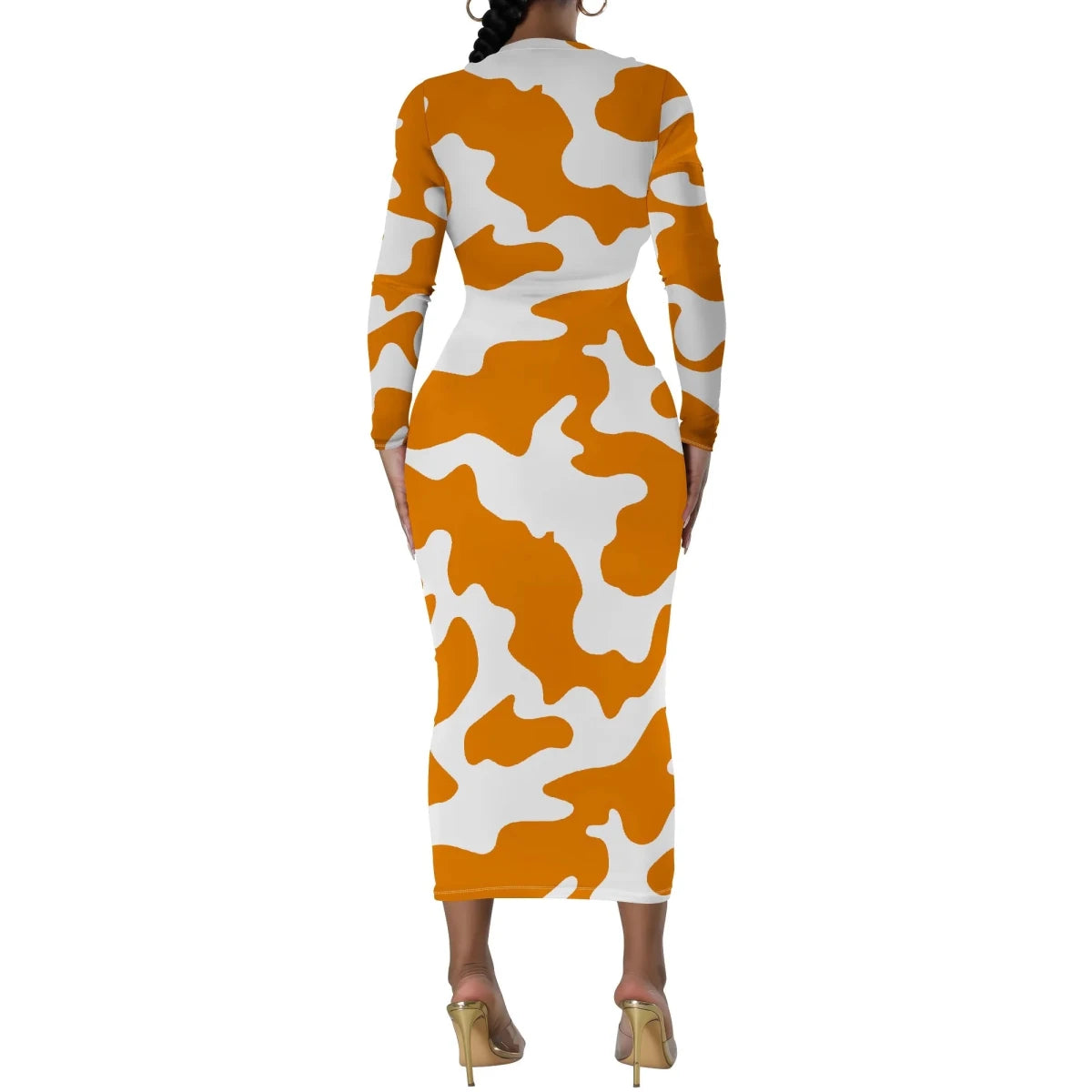 Bold Cow Print Bodycon Dress