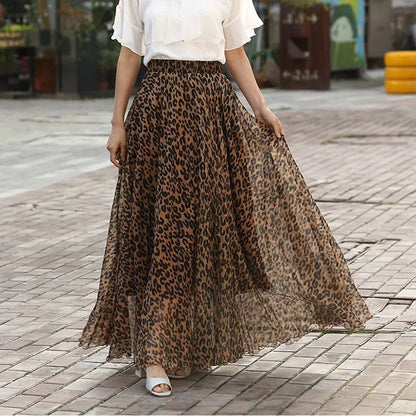 Airy Chiffon Floral Maxi Skirt