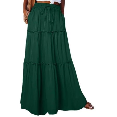Flowy Layered Ruffle Maxi Skirt
