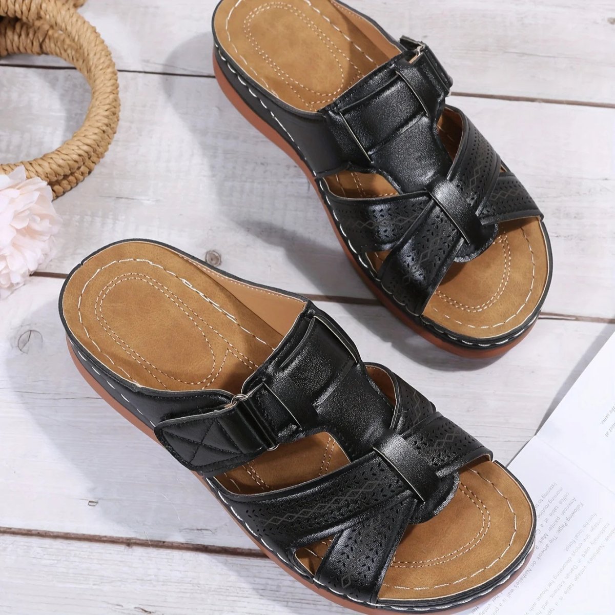 Vintage Open Toe Platform Sandals