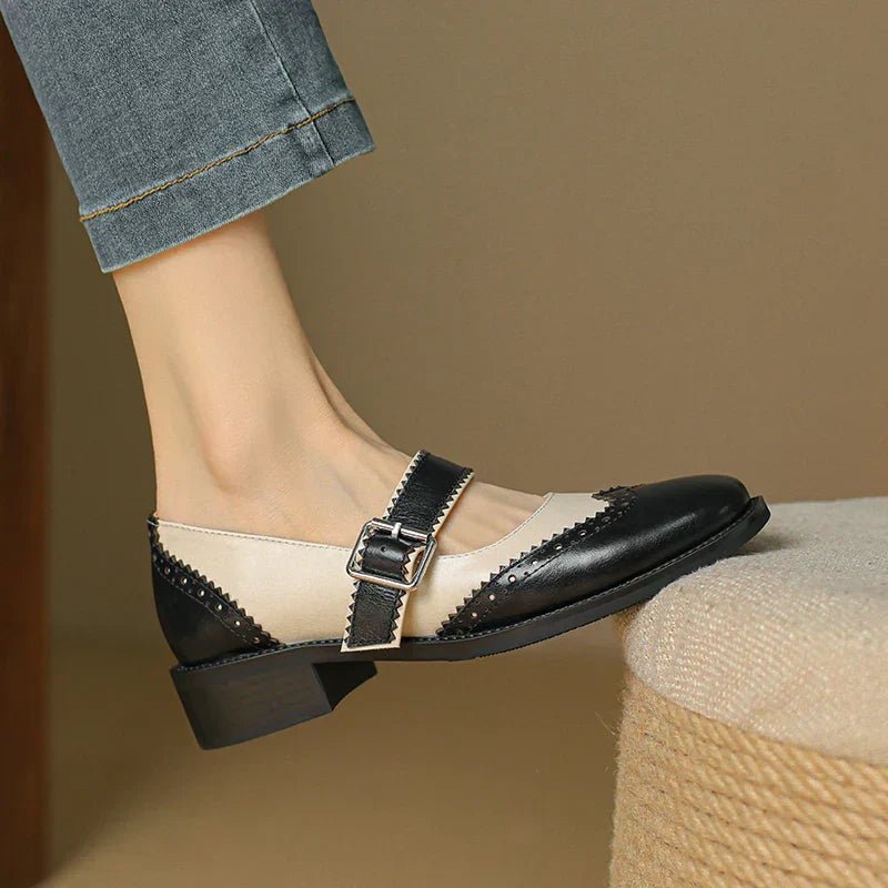 Vintage Brogue Strap Everyday Shoes