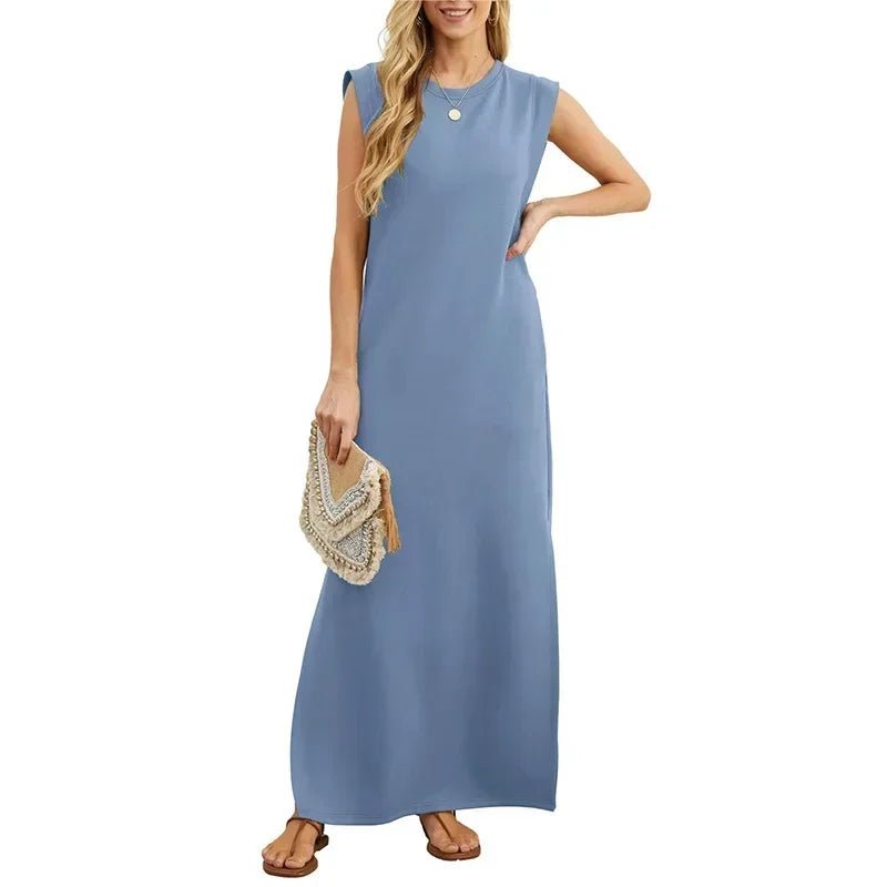 Casual Sleeveless Slit Maxi Dress