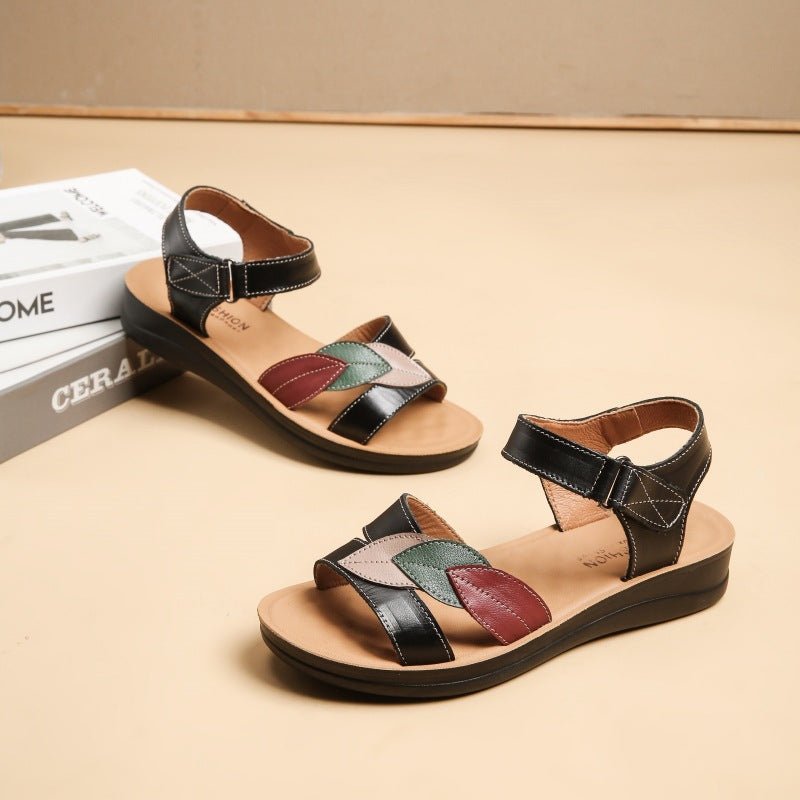 Adjustable Hook Loop Wedge Sandals