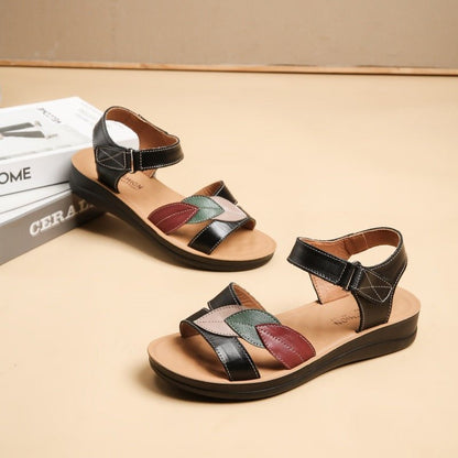 Adjustable Hook Loop Wedge Sandals