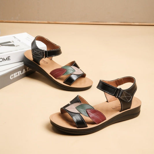 Adjustable Hook Loop Wedge Sandals