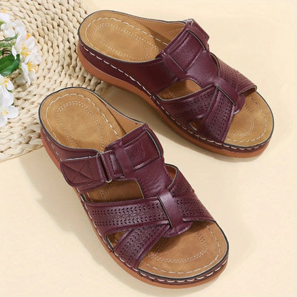 Vintage Open Toe Platform Sandals