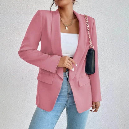 Polished Polyester Blazer